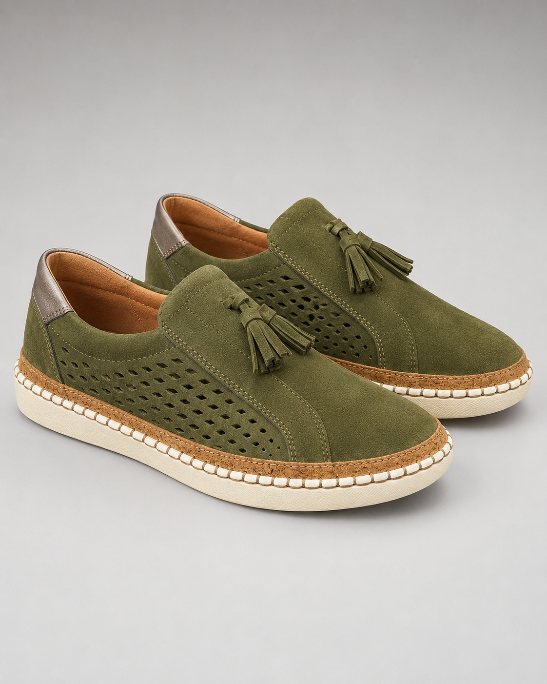 Women's Slip-On Shoes – Breathable Fabric with Premium Cushioning, Anti-Slip Outsole