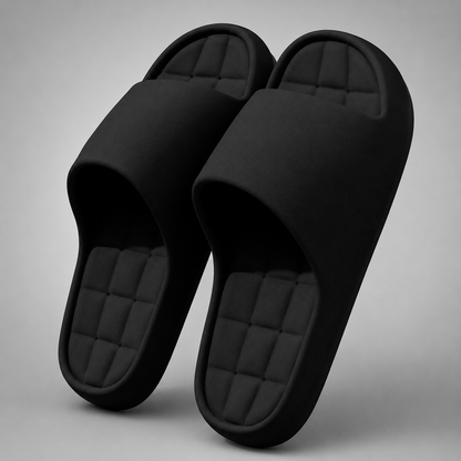 Men's Lightweight Non-Slip Slides – Solid Beach Sandals for Indoor and Outdoor Use