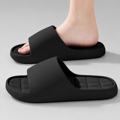 Men's Lightweight Non-Slip Slides – Solid Beach Sandals for Indoor and Outdoor Use