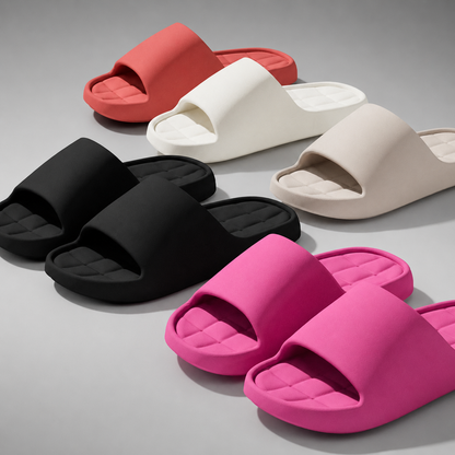 Men's Lightweight Non-Slip Slides – Solid Beach Sandals for Indoor and Outdoor Use