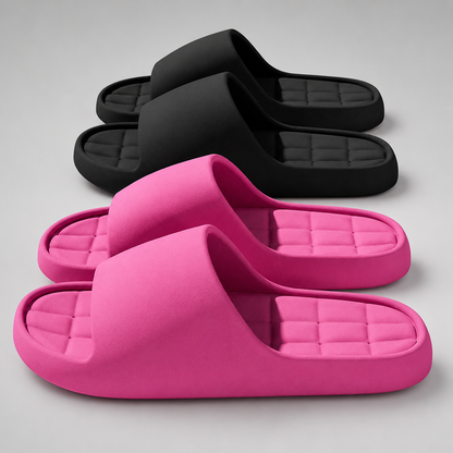 Men's Lightweight Non-Slip Slides – Solid Beach Sandals for Indoor and Outdoor Use