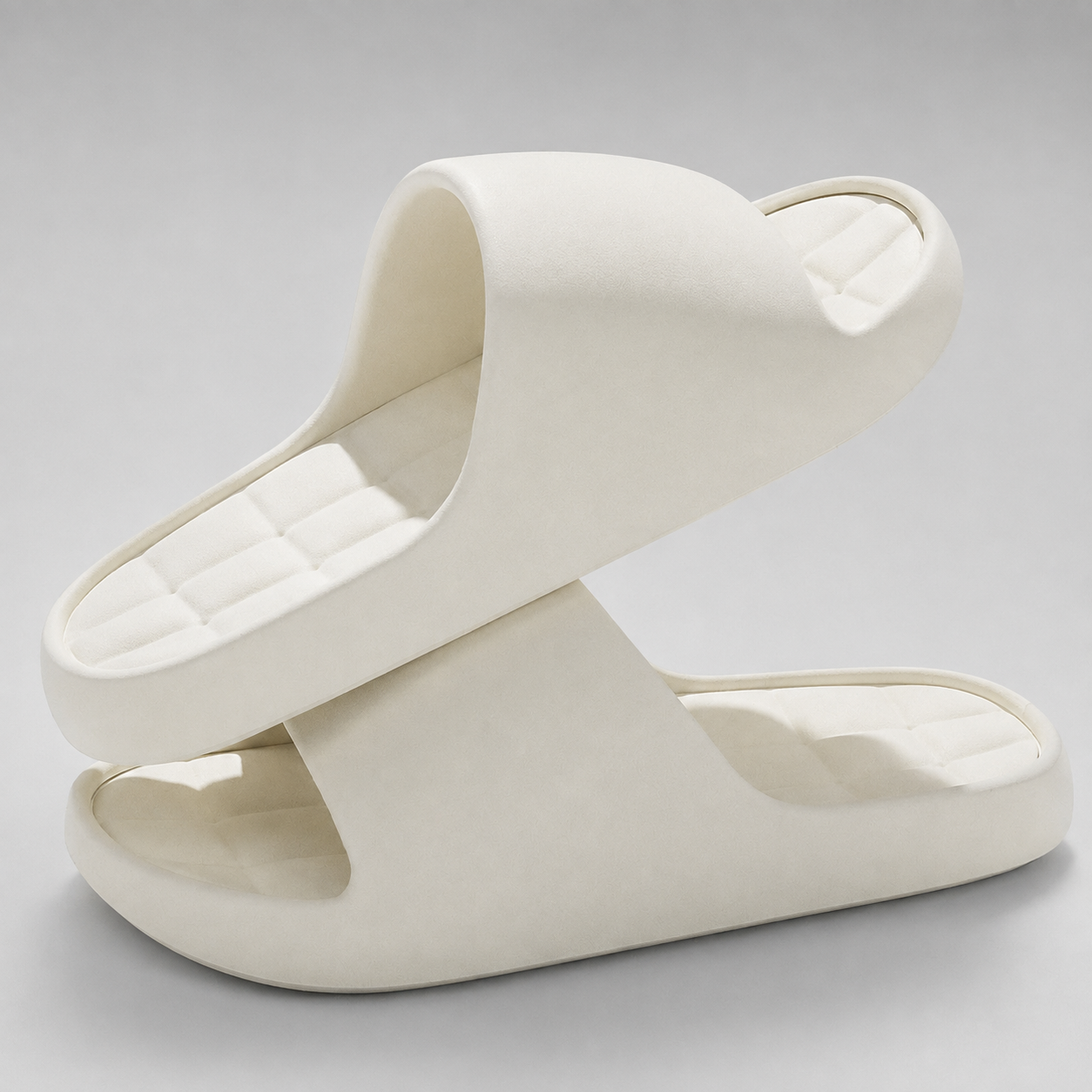 Men's Lightweight Non-Slip Slides – Solid Beach Sandals for Indoor and Outdoor Use