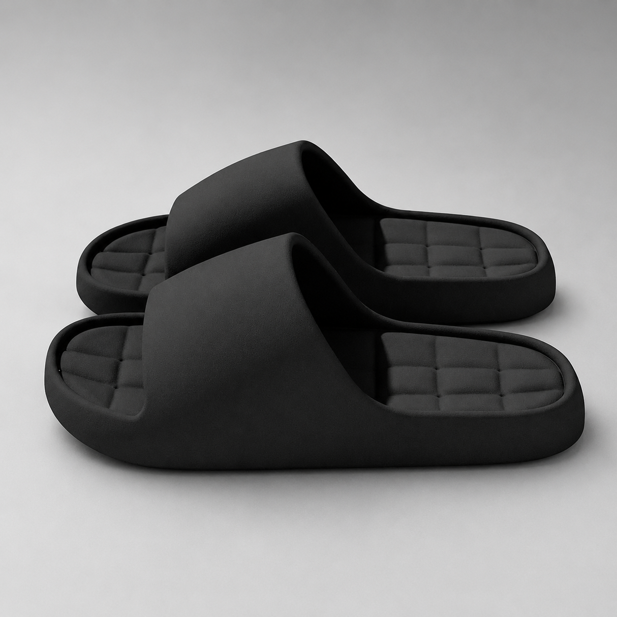 Men's Lightweight Non-Slip Slides – Solid Beach Sandals for Indoor and Outdoor Use