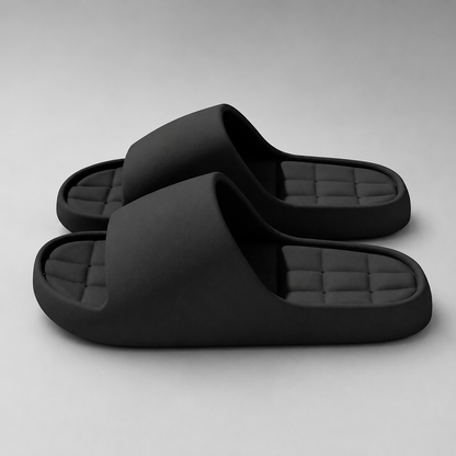 Men's Lightweight Non-Slip Slides – Solid Beach Sandals for Indoor and Outdoor Use