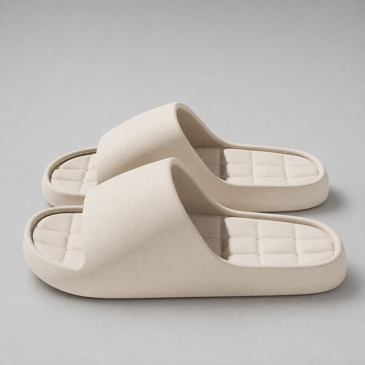 Men's Lightweight Non-Slip Slides – Solid Beach Sandals for Indoor and Outdoor Use