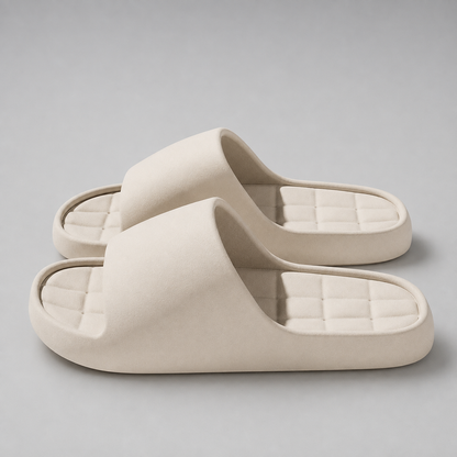 Men's Lightweight Non-Slip Slides – Solid Beach Sandals for Indoor and Outdoor Use