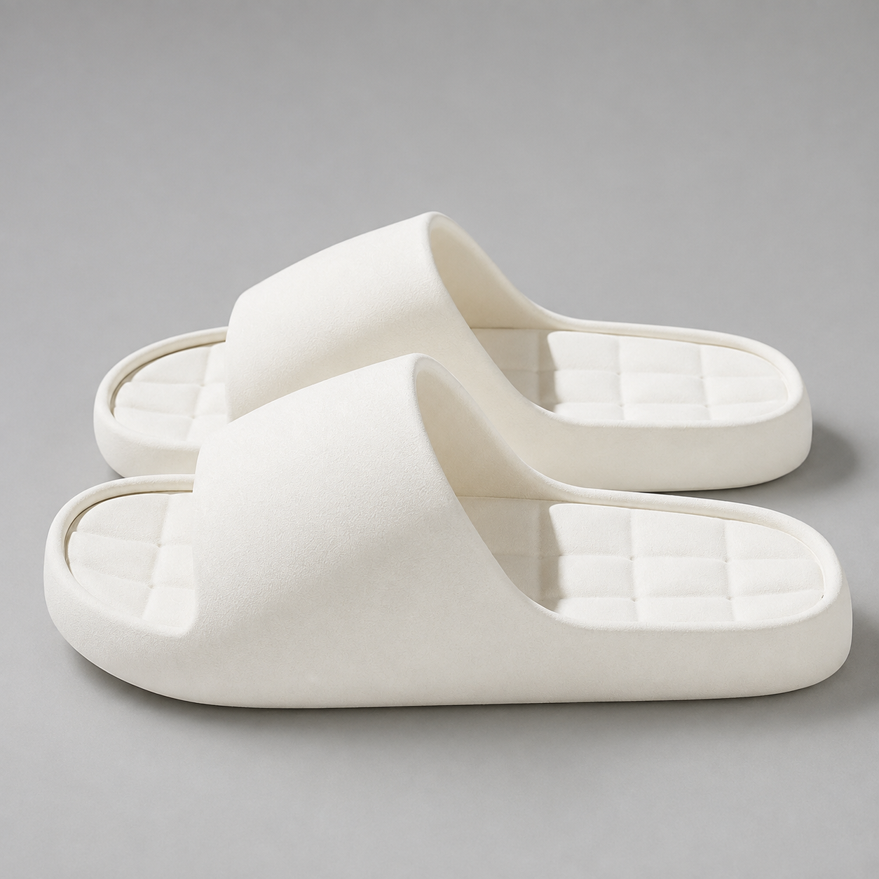 Men's Lightweight Non-Slip Slides – Solid Beach Sandals for Indoor and Outdoor Use