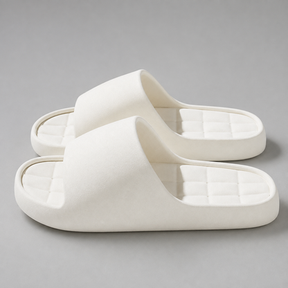 Men's Lightweight Non-Slip Slides – Solid Beach Sandals for Indoor and Outdoor Use