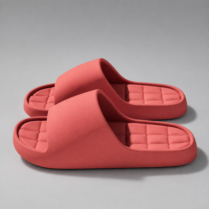 Men's Lightweight Non-Slip Slides – Solid Beach Sandals for Indoor and Outdoor Use