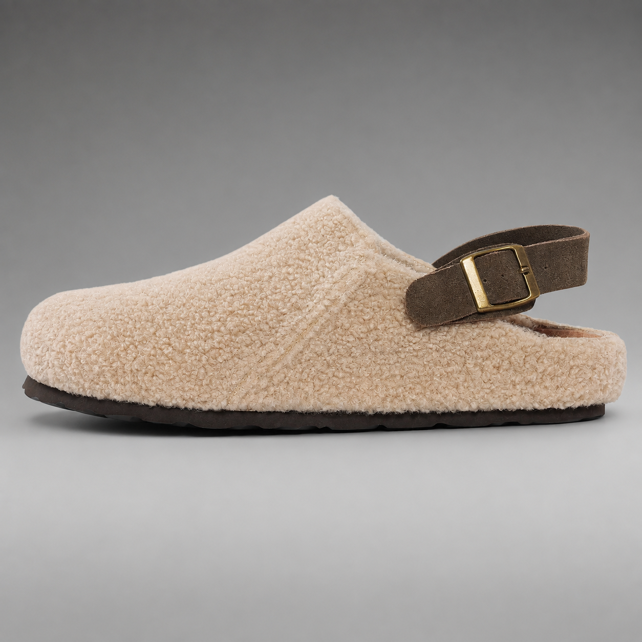 Women's Faux Fur Clogs Slippers – Adjustable Strap with Arch Support