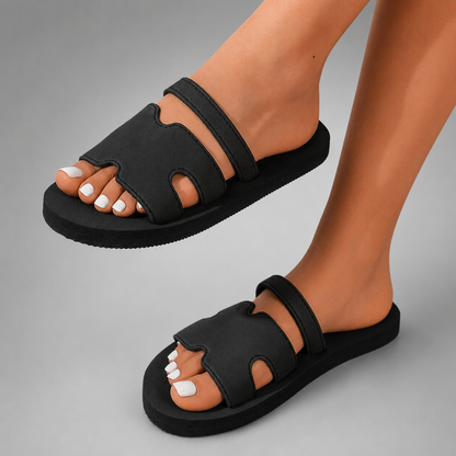 Women's Synthetic Sandals – Flat Heel for Summer Comfort