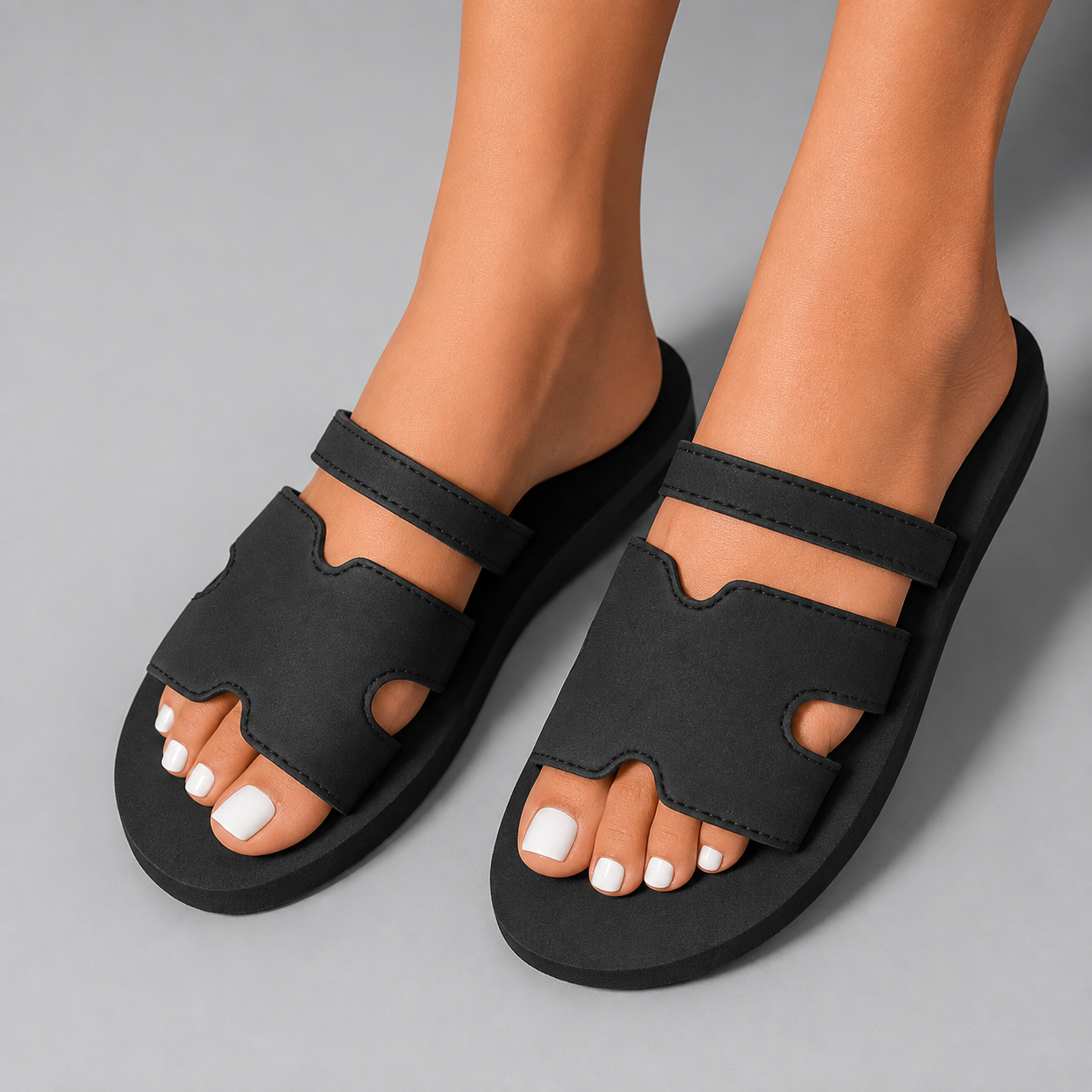 Women's Synthetic Sandals – Flat Heel for Summer Comfort
