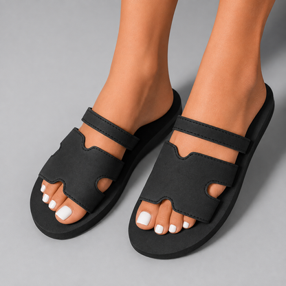 Women's Synthetic Sandals – Flat Heel for Summer Comfort