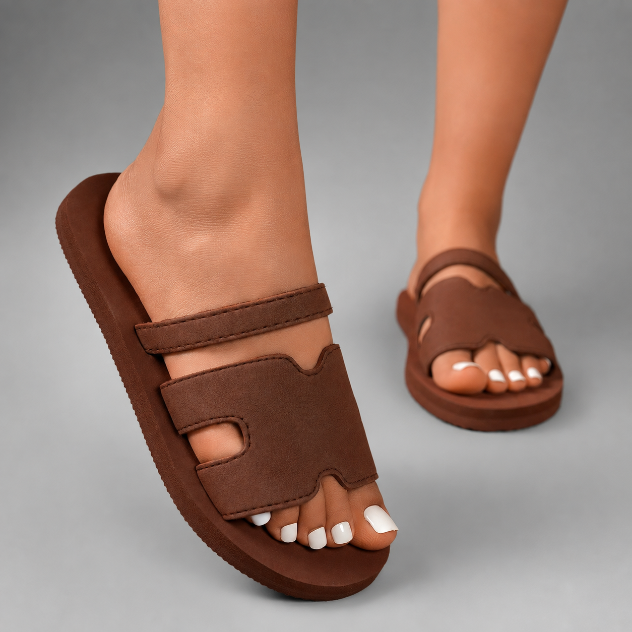 Women's Synthetic Sandals – Flat Heel for Summer Comfort
