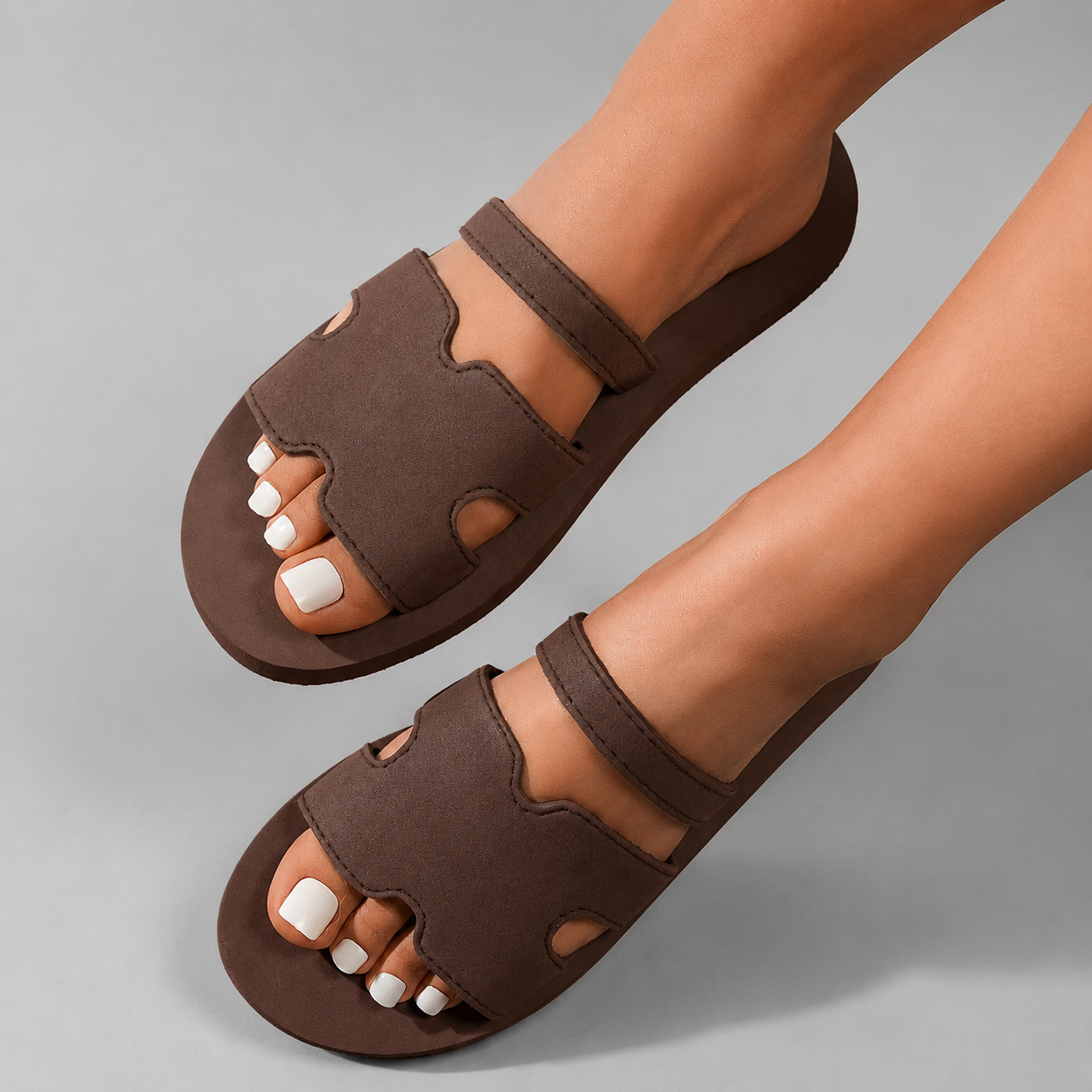 Women's Synthetic Sandals – Flat Heel for Summer Comfort