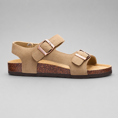 Women's Cork Sandals – Adjustable Double Buckle – Casual Outdoor Style