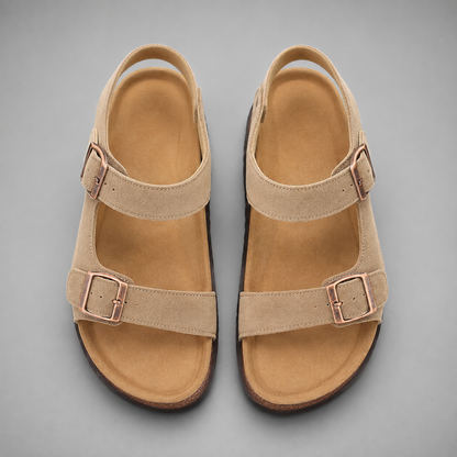 Women's Cork Sandals – Adjustable Double Buckle – Casual Outdoor Style