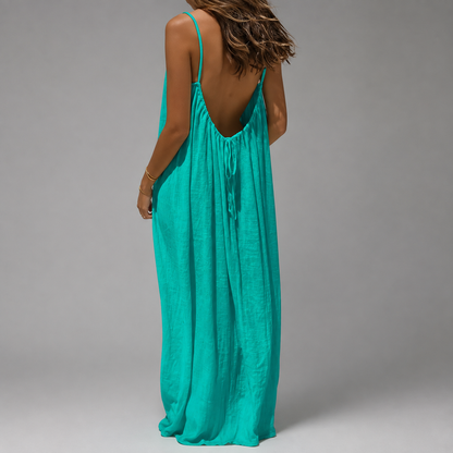Women's Soft Maxi Dress – Strapless Backless Design, Loose Fit