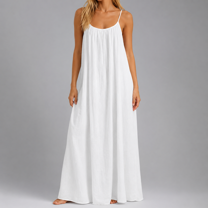Women's Soft Maxi Dress – Strapless Backless Design, Loose Fit