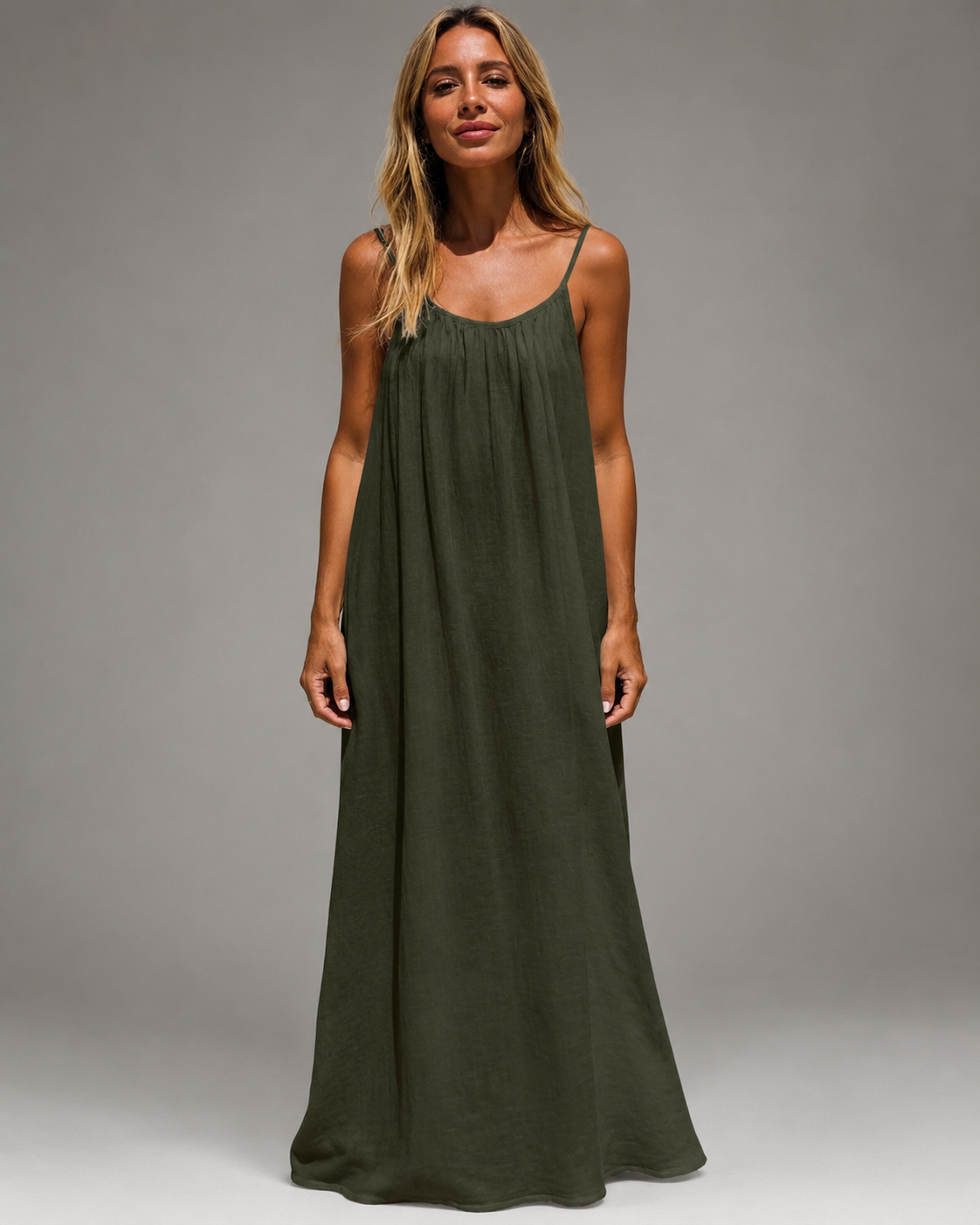 Women's Soft Maxi Dress – Strapless Backless Design, Loose Fit