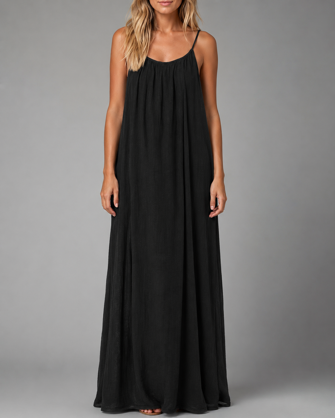 Women's Soft Maxi Dress – Strapless Backless Design, Loose Fit