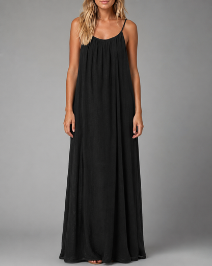 Women's Soft Maxi Dress – Strapless Backless Design, Loose Fit