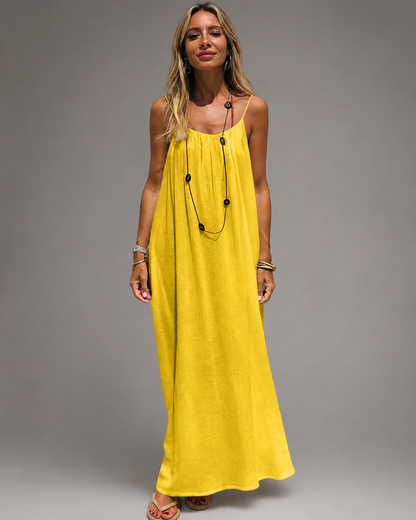 Women's Soft Maxi Dress – Strapless Backless Design, Loose Fit