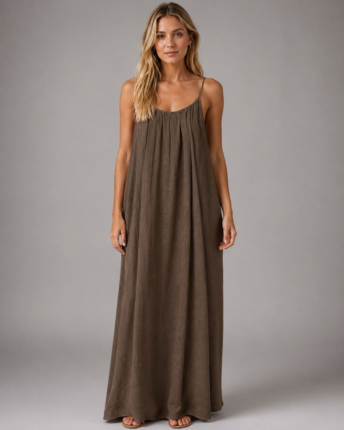 Women's Soft Maxi Dress – Strapless Backless Design, Loose Fit