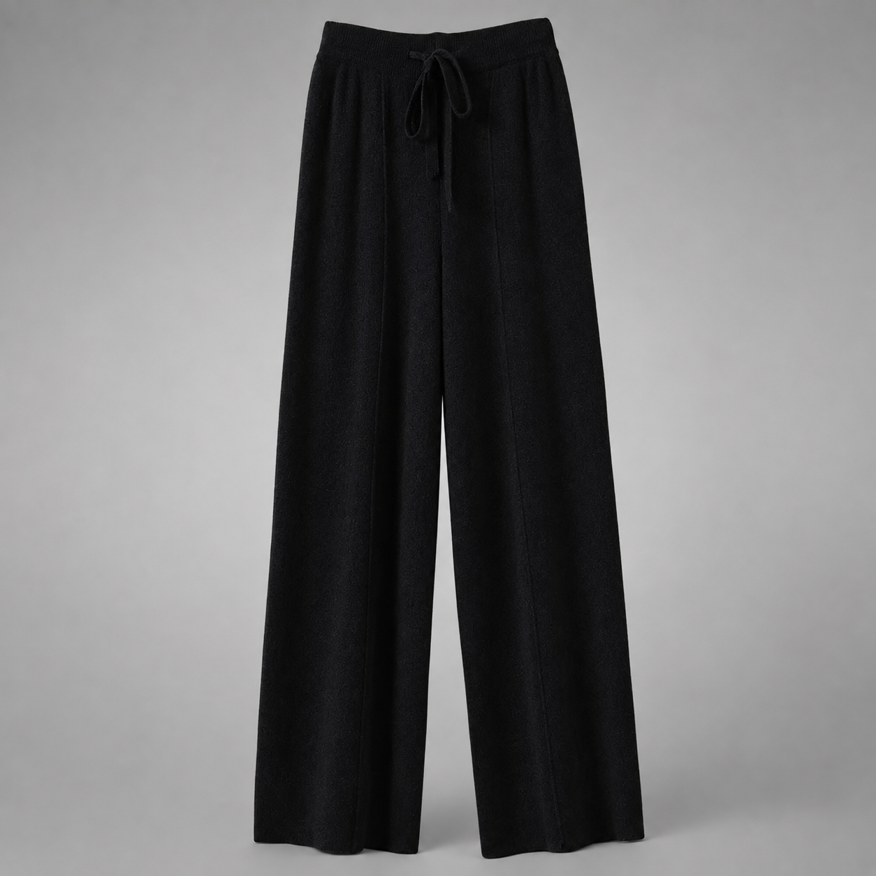 Women's Cashmere Knit Wide Leg Pants – Relaxed Fit for Autumn/Winter