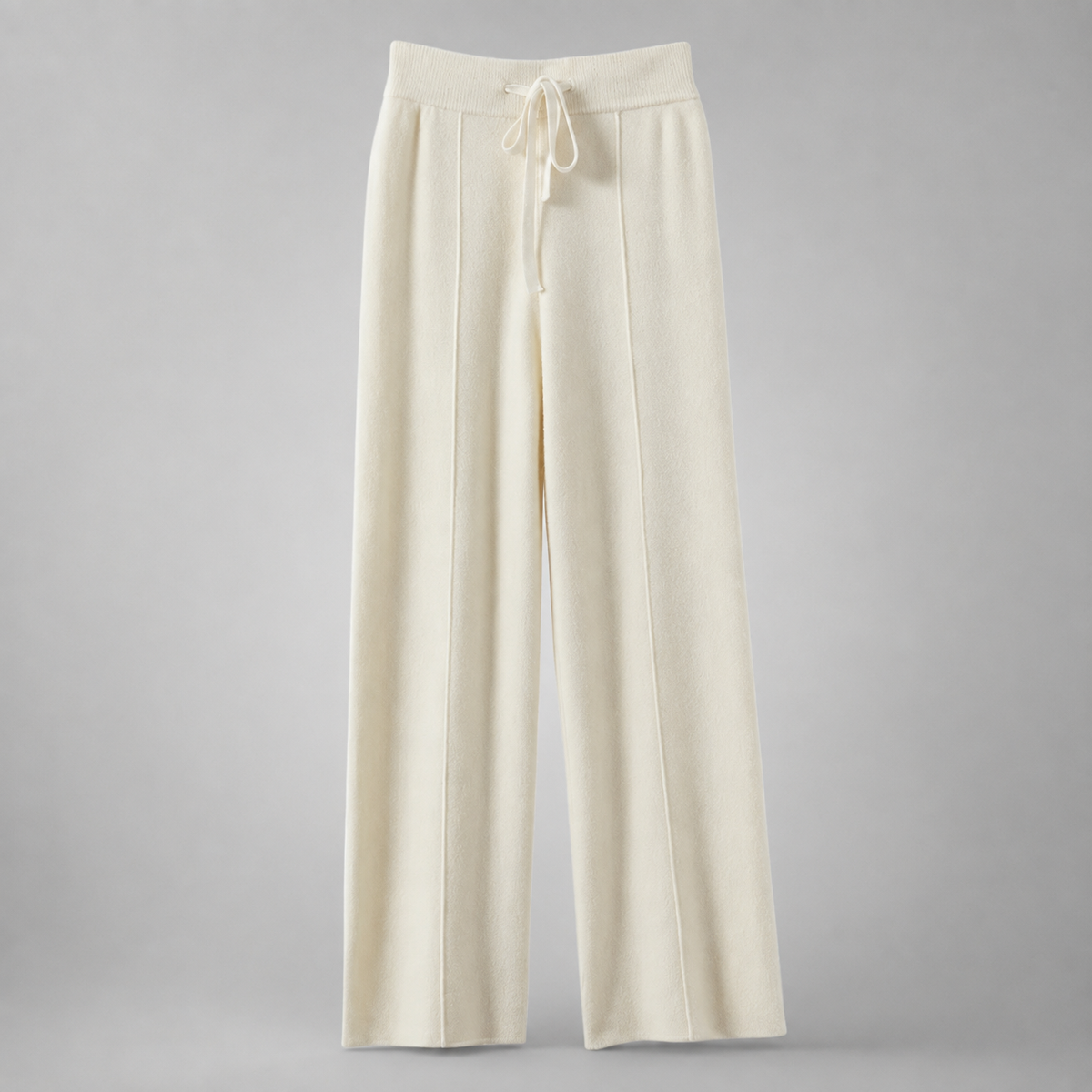 Women's Cashmere Knit Wide Leg Pants – Relaxed Fit for Autumn/Winter