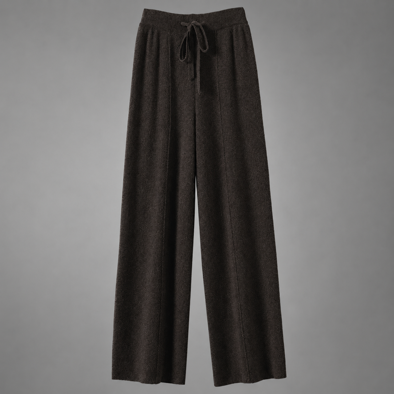 Women's Cashmere Knit Wide Leg Pants – Relaxed Fit for Autumn/Winter