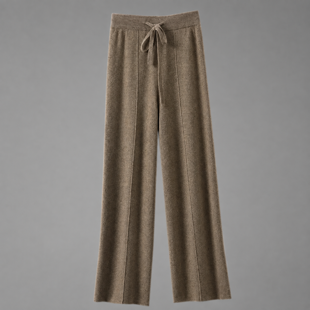 Women's Cashmere Knit Wide Leg Pants – Relaxed Fit for Autumn/Winter