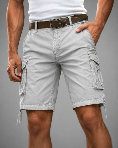 Men's Lightweight Polyester Cargo Shorts | Relaxed Fit Multi-Pocket Summer Shorts