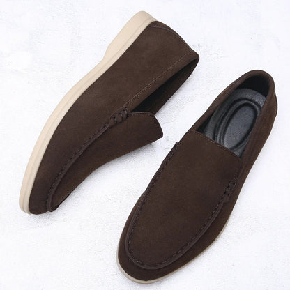 Men's Cow Suede Loafers – Breathable Construction for Business Casual 6