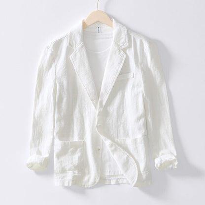 Men's Lightweight Linen Blazer – Breathable Slim Fit for Summer 0