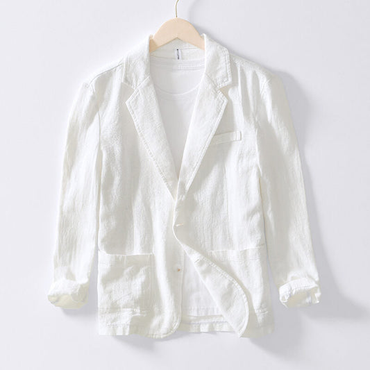 Men's Lightweight Linen Blazer – Breathable Slim Fit for Summer 0