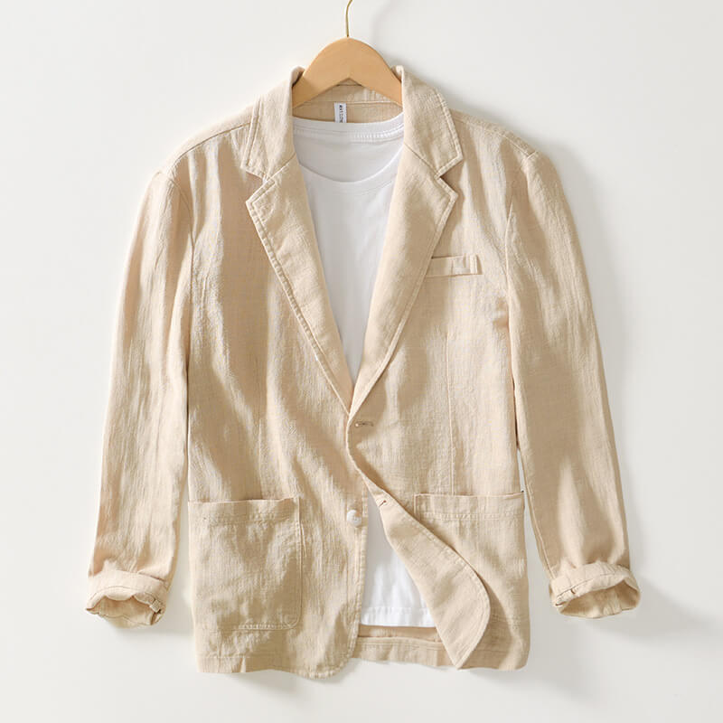 Men's Lightweight Linen Blazer – Breathable Slim Fit for Summer 1
