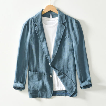 Men's Lightweight Linen Blazer – Breathable Slim Fit for Summer 2