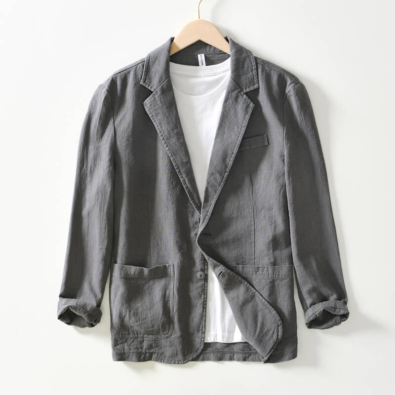 Men's Lightweight Linen Blazer – Breathable Slim Fit for Summer 3