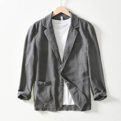 Men's Lightweight Linen Blazer – Breathable Slim Fit for Summer 3