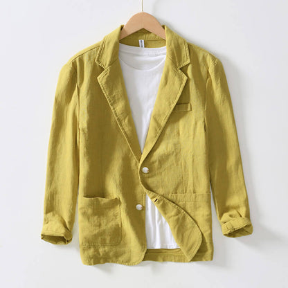 Men's Lightweight Linen Blazer – Breathable Slim Fit for Summer 4