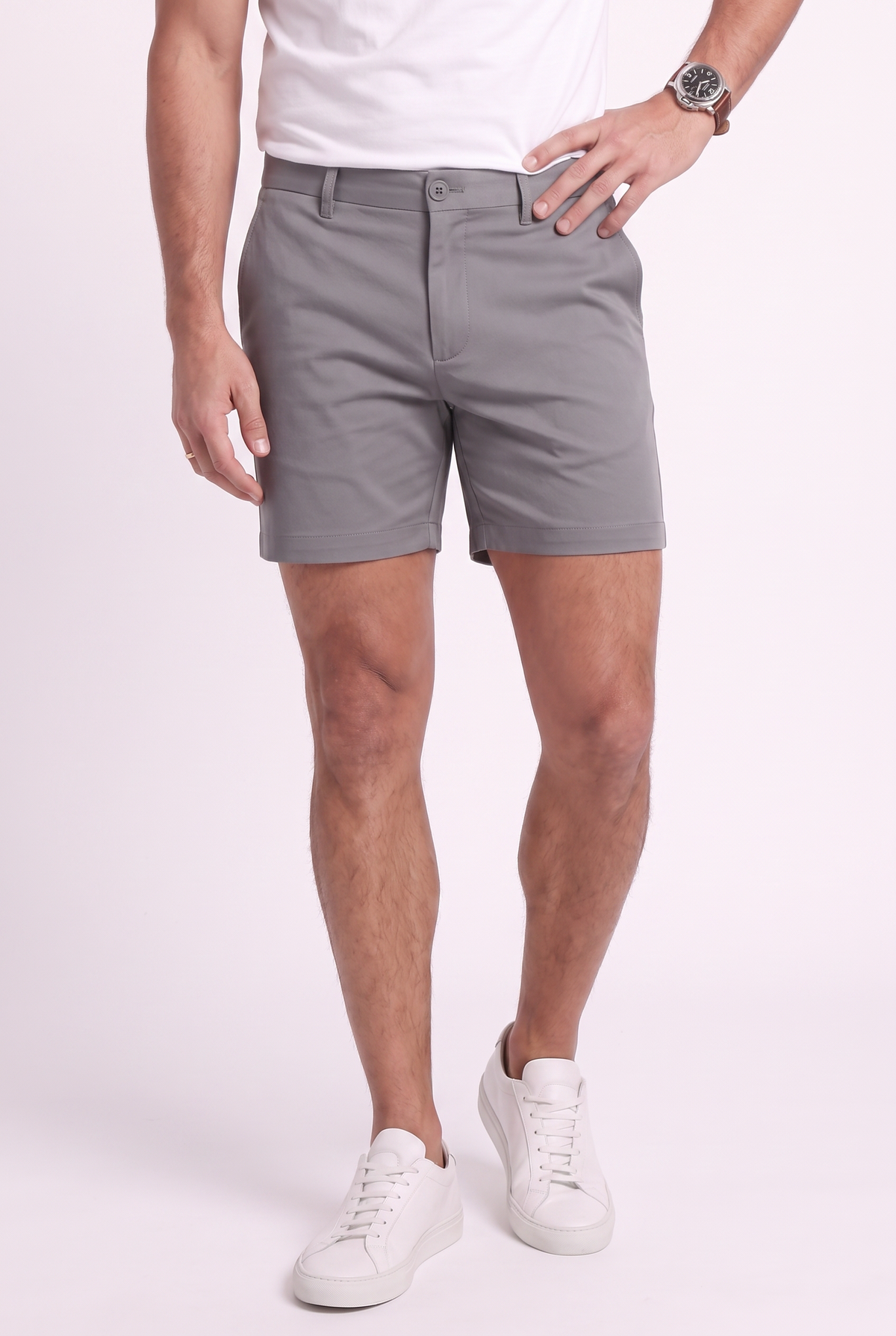 Men's Stretch Cotton Chino Shorts – Muscle Fit, Tapered Above-Knee Cut 10