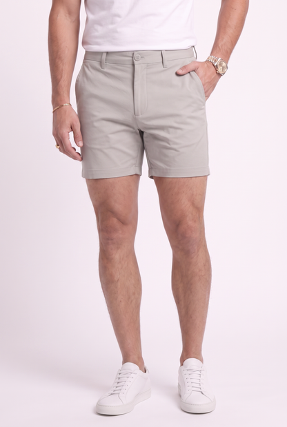 Men's Stretch Cotton Chino Shorts – Muscle Fit, Tapered Above-Knee Cut 16