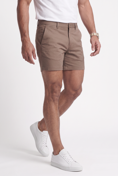 Men's Stretch Cotton Chino Shorts – Muscle Fit, Tapered Above-Knee Cut 19