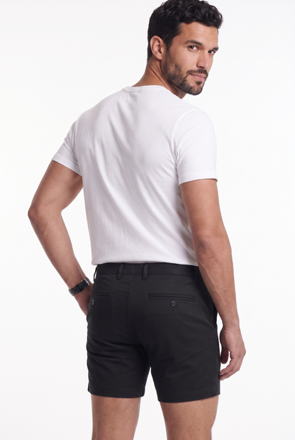 Men's Stretch Cotton Chino Shorts – Muscle Fit, Tapered Above-Knee Cut 2