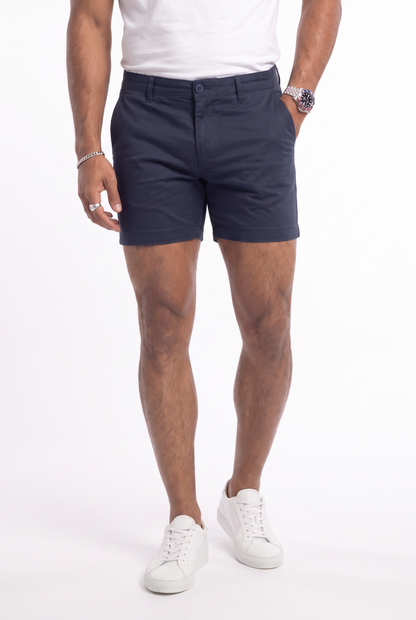 Men's Stretch Cotton Chino Shorts – Muscle Fit, Tapered Above-Knee Cut 21